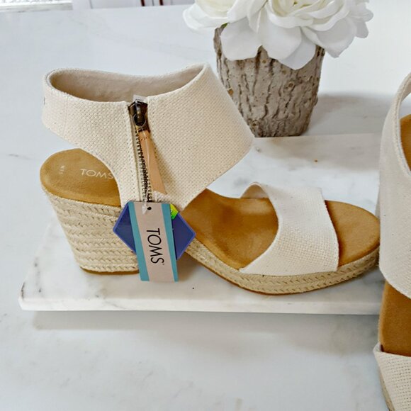 NEW! TOMS MAJORCA ROPE PLATFORM SANDAL - Picture 2 of 5